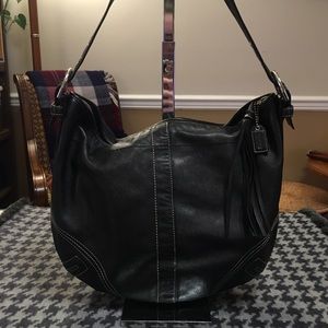 🖤Coach🖤Classic Black Leather Shoulder Bag